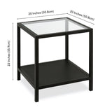 Hudson & Canal Rigan side table in blackened bronze