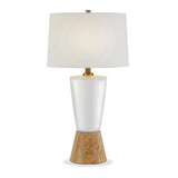 Hudson & Canal Virta table lamp in wood and ceramic