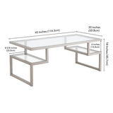 Hudson & Canal Zander Satin Nickel Coffee Table