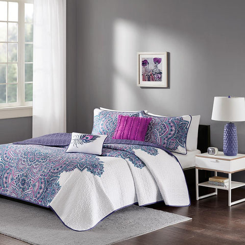 Intelligent Design Mila Reversible Coverlet Set Twin/Twin XL