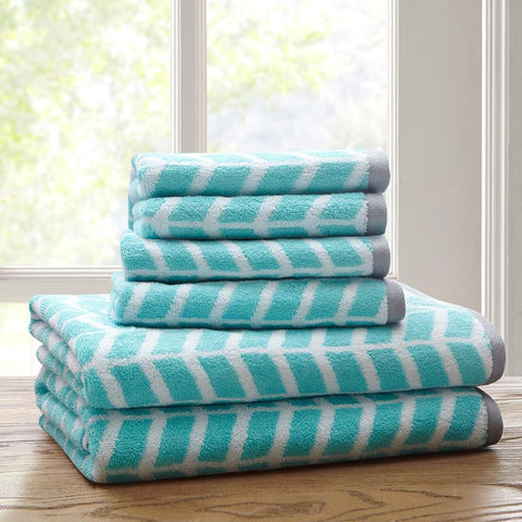 Intelligent Design Nadia 6 Piece Cotton Jacquard Towel Set