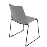 Lumisource Arrow Contemporary Dining Chair in Black and Grey - Set of 2