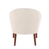 Lumisource Bacci Contemporary Accent Chair in Oatmeal Fabric