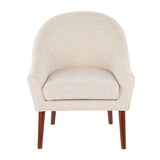 Lumisource Bacci Contemporary Accent Chair in Oatmeal Fabric