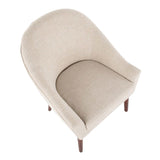 Lumisource Bacci Contemporary Accent Chair in Oatmeal Fabric