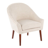 Lumisource Bacci Contemporary Accent Chair in Oatmeal Fabric