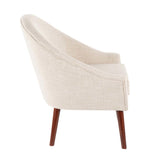 Lumisource Bacci Contemporary Accent Chair in Oatmeal Fabric