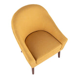 Lumisource Bacci Contemporary Accent Chair in Yellow Fabric