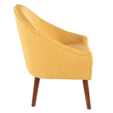 Lumisource Bacci Contemporary Accent Chair in Yellow Fabric