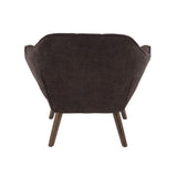 Lumisource Boulder Mid-Century Modern Accent Chair in Charcoal Fabric