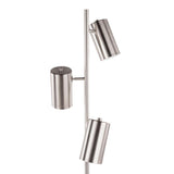 Lumisource Cannes Modern Floor Lamp in Brushed Stainless Steel