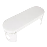 Lumisource Clarity Contemporary/Glam Bench in Clear Acrylic and White Velvet