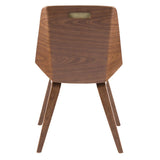 Lumisource Corazza Mid-century Modern Dining/Accent Chair in Walnut and Green