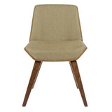 Lumisource Corazza Mid-century Modern Dining/Accent Chair in Walnut and Green