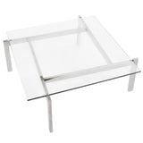 Lumisource Cosmopolitan Coffee Contemporary Table in Clear