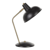 Lumisource Darby Contemporary Table Lamp in Black Metal with Gold Accent