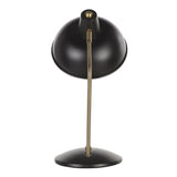 Lumisource Darby Contemporary Table Lamp in Black Metal with Gold Accent