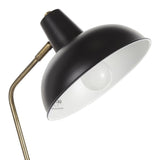 Lumisource Darby Contemporary Table Lamp in Black Metal with Gold Accent