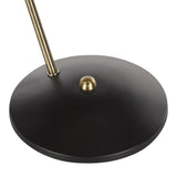 Lumisource Darby Contemporary Table Lamp in Black Metal with Gold Accent