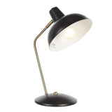 Lumisource Darby Contemporary Table Lamp in Black Metal with Gold Accent