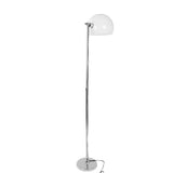 Lumisource Decco Contemporary Adjustable Floor Lamp in Chrome with White Shade