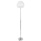 Lumisource Decco Contemporary Adjustable Floor Lamp in Chrome with White Shade