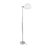 Lumisource Decco Contemporary Adjustable Floor Lamp in Chrome with White Shade