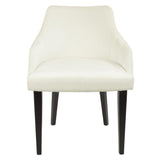 Lumisource Eliza Contemporary Dining Chair in Espresso with Cream Velvet - Set of 2