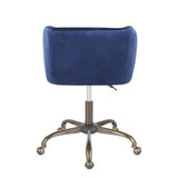 Lumisource Fran Contemporary Task Chair in Blue Velvet