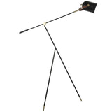 Lumisource Hayward Industrial Tripod Floor Lamp in Black with Gold Accents