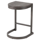 Lumisource Industrial Demi Counter Stool in Antique and Espresso Wood-Pressed Grain Bamboo - Set of 2