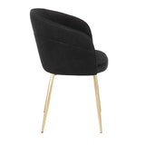 Lumisource Lindsey Contemporary Chair in Gold Metal and Black Velvet