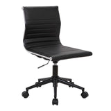 Lumisource Masters Industrial Task Chair in Black Base and Black Faux Leather