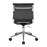 Lumisource Mirage Contemporary Task Chair in Chrome and Black