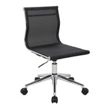 Lumisource Mirage Contemporary Task Chair in Chrome and Black