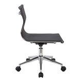 Lumisource Mirage Contemporary Task Chair in Chrome and Black