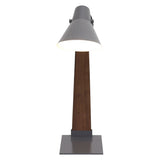 Lumisource Noah Mid-Century Modern Table Lamp in Apple Wood and Black