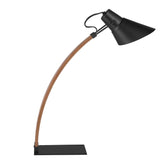 Lumisource Noah Mid-Century Modern Table Lamp in Apple Wood and Black