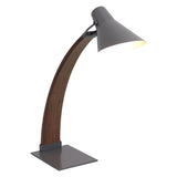 Lumisource Noah Mid-Century Modern Table Lamp in Walnut and Grey