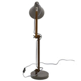 Lumisource Oregon Industrial Adjustable Table Lamp in Walnut and Grey