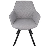 Lumisource Outlaw Industrial Dining/Accent Chair in Grey Faux Leather - Set of 2