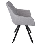 Lumisource Outlaw Industrial Dining/Accent Chair in Grey Faux Leather - Set of 2