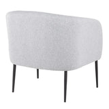 Lumisource Renee Contemporary Accent Chair in Black Metal and Grey Fabric