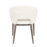 Lumisource Renee Contemporary Chair in Copper Metal Legs with Cream Velvet