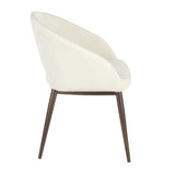 Lumisource Renee Contemporary Chair in Copper Metal Legs with Cream Velvet