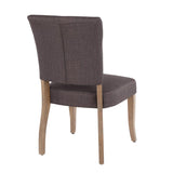 Lumisource Rita Contemporary Dining Chair in Ash Brown Wooden Legs and Grey Fabric - Set of 2