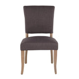 Lumisource Rita Contemporary Dining Chair in Ash Brown Wooden Legs and Grey Fabric - Set of 2