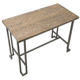 Lumisource Roman Industrial Counter Table in Antique and Brown