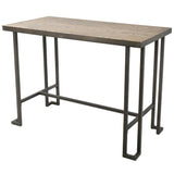 Lumisource Roman Industrial Counter Table in Antique and Brown