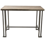 Lumisource Roman Industrial Counter Table in Antique and Brown